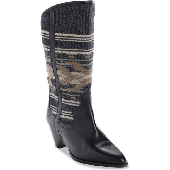 Isabel Marant Lijita Western Boot in Faded Black 37 - Picture 3 of 7